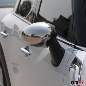 MINI CLUBMAN R55 Mirror Cover - Omac - S.Steel - Gloss Silver - '07-'14